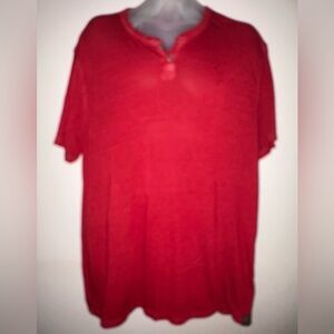 Lucky Brand Red Burnout Tee XL